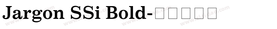 Jargon SSi Bold字体转换